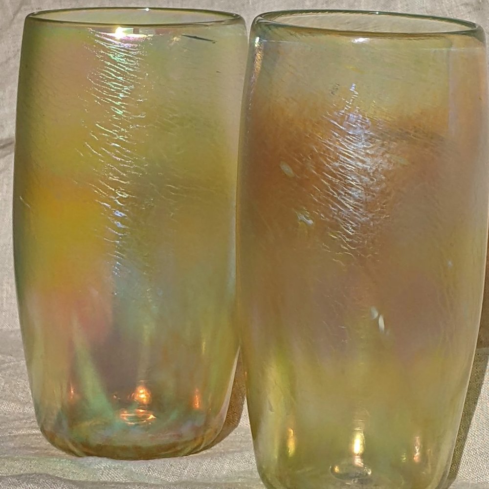 Sirius Glassworks Iridescent Gold Drinking Glasses / Tumblers - Picture 3 of 6